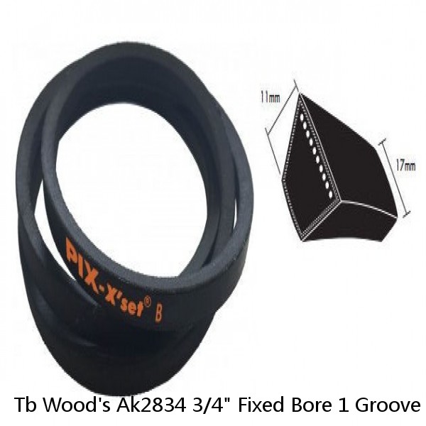 Tb Wood's Ak2834 3/4" Fixed Bore 1 Groove Standard V-Belt Pulley 2.85 In Od #1 image