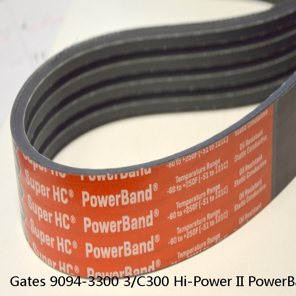 Gates 9094-3300 3/C300 Hi-Power II PowerBand V-Belt #1 image