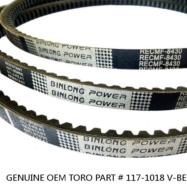 GENUINE OEM TORO PART # 117-1018 V-BELT; TORO RECYCLER FWD DRIVE BELT #1 image